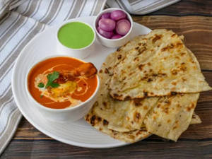 Qtr Butter Chicken + 3 Butter Roti