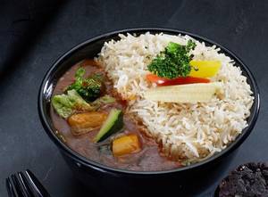 Veg Fried Rice With Hong Kong Style Vegetables