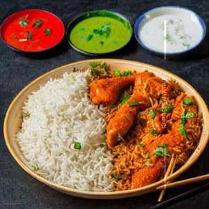 Chicken Dragon In Combination Rice