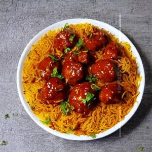 S.k. Special Chicken Combination Manchurian Rice