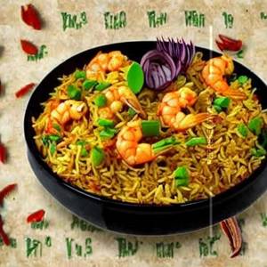 Prawns Syanja Singapore Rice