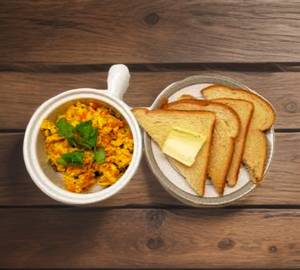 Double Egg Bhurji With 2 Bread Slide