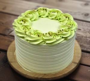 Egg less Pista Cake