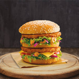 Double Decker Veggie Burger