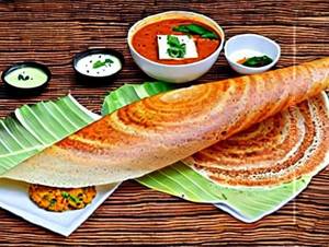 Butter onion masala dosa