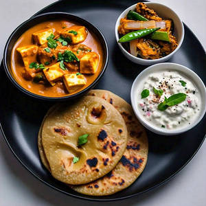 Butter Paneer Masala + Veg Raita + 2 Millet Roti