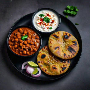 Chana Masala + Veg Raita + 2 Millet Roti