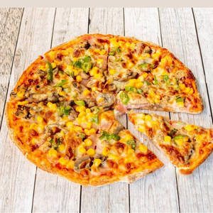 8" Corn Mushroom Pizza