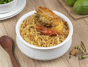 Jumbo Malai Chingri Biryani (1 Pc)