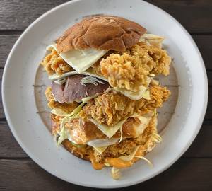 Triple Chicken Triple Cheese Burger