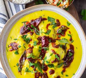 Punjabi Kadhi pakoda with Jeera Rice