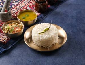 Rice Dal With Barbecued Chokha