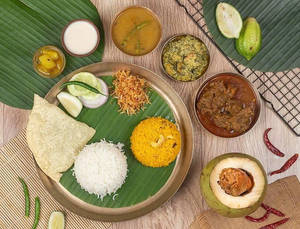 Jumbo Daab Chingri Maharaja Thali