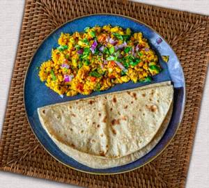 Paneer bhurji with 4 tawa chapatti