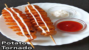 Potato Twister With Peri Peri