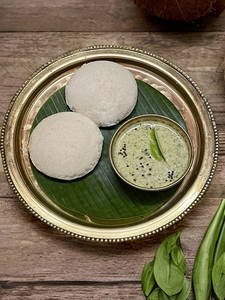 Idli (2 Pieces) Without Sambar