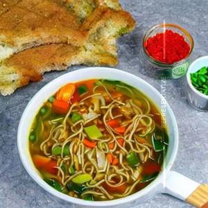 Clear Veggie Noodles Soup [Veg]