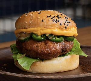 Chicken Cheese Melt Burger