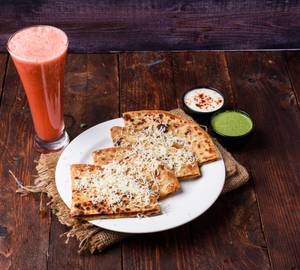 Aloo Cheese Paratha & Watermelon Juice