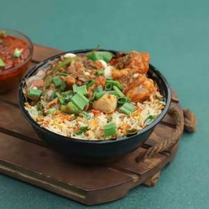 Veg Fried Rice With Chilli Mushroom