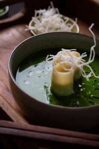 Edamame Dumpling Soup
