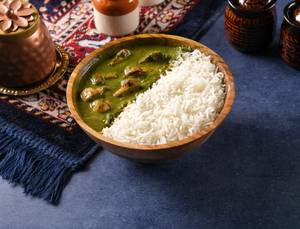 Palak Mushroom Rice Bowl