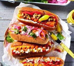 Veg hot dog