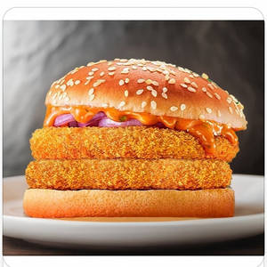 Veg Burger With Double Patty