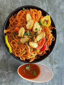 Baby Corn Schezwan Noodles
