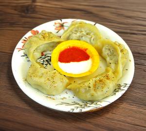 Steam Cheese Corn Momos [ 5 Pieces]