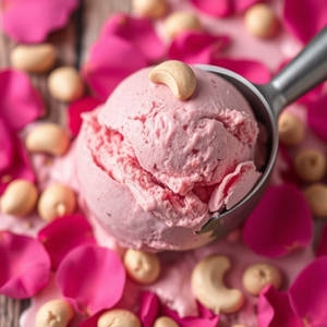 Rose Petal Nuts Ice Cream