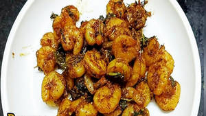 Gongura Prawns Fry