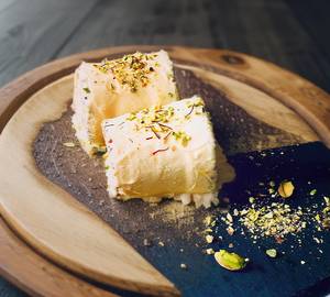 Dry fruit coated malai kulfi