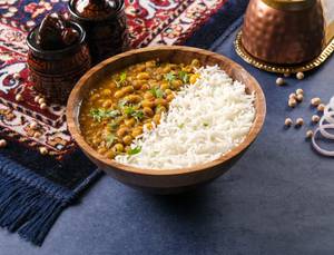 White Peas Chole Rice Bowl