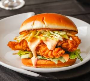 Crispy Prawn Double Cheese Burger