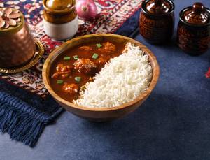Mushroom Manchurian Rice Bowl