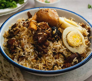 Mutton Egg Biryani