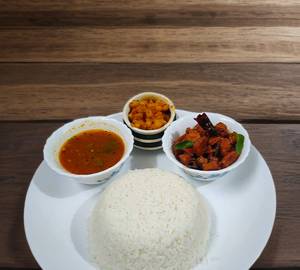 Mutton chukka with rice