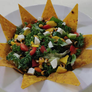 Mexican Roasted Corn Nachos Salad