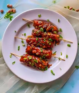 Barbecue Paneer Satay