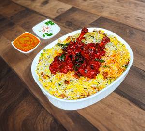 Chicken lollipop biryani