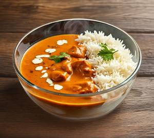 Butter Chicken With Rice Meal