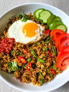 Fish Nasi Goreng Indonesian Fried Rice