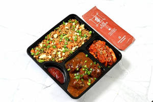 Veg Manchuriyan + Veg Fried Rice.