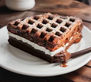 Chocolate overloaded dark waffle