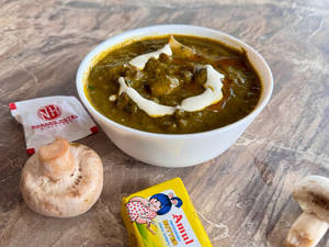 Palak Mushroom Amul Butter Fry
