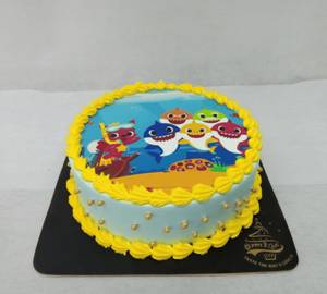 Cute Baby Shark Birthday Cake 