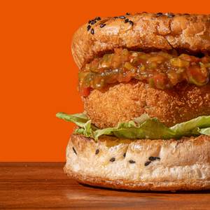 Cheese Corn and Jalapeno Burger