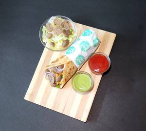 Mushroom kathi roll