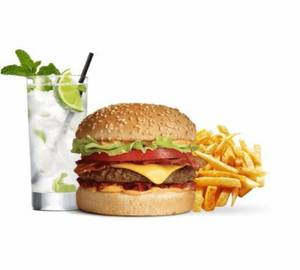 VEG BURGER+MOGITO DRINK (300 ML)